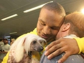 Серебряного призера Олимпиады Жана Беленюка в аэропорту Борисполя встретили Каспер и министр