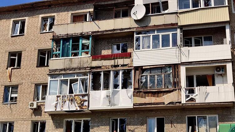 Бахмут после обстрела. Фото Нацполиция