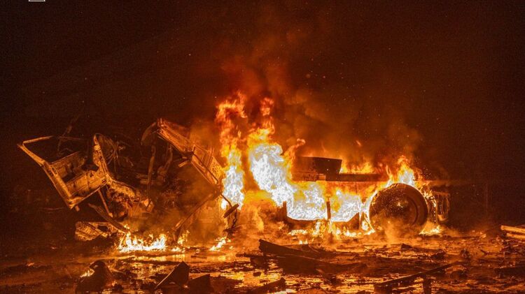 Последствия обстрела Харьковской области. Фото: ГСЧС