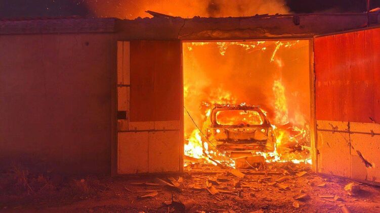 Пожежа на Одещині після прильоту