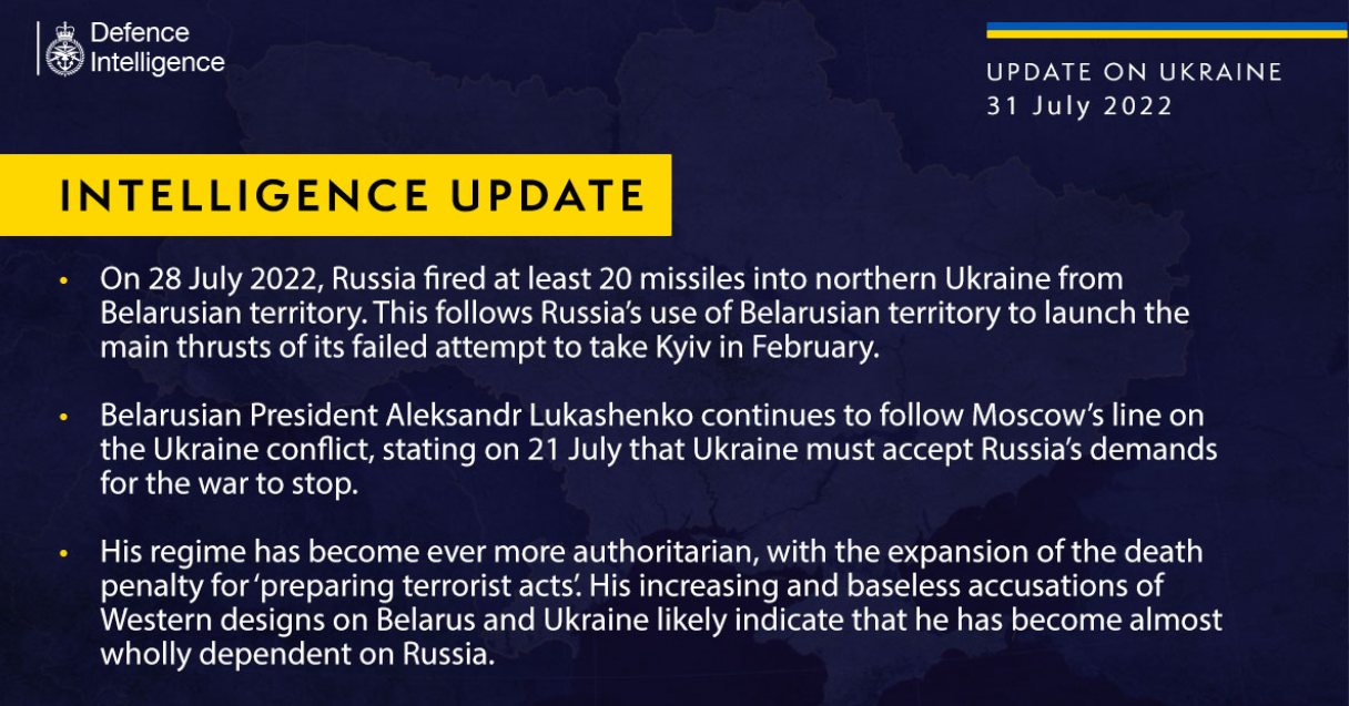 Лукашенко поддерживает войну РФ