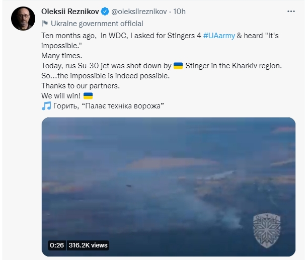 Резников рассказал, какую роль играют американские Стингеры в войне