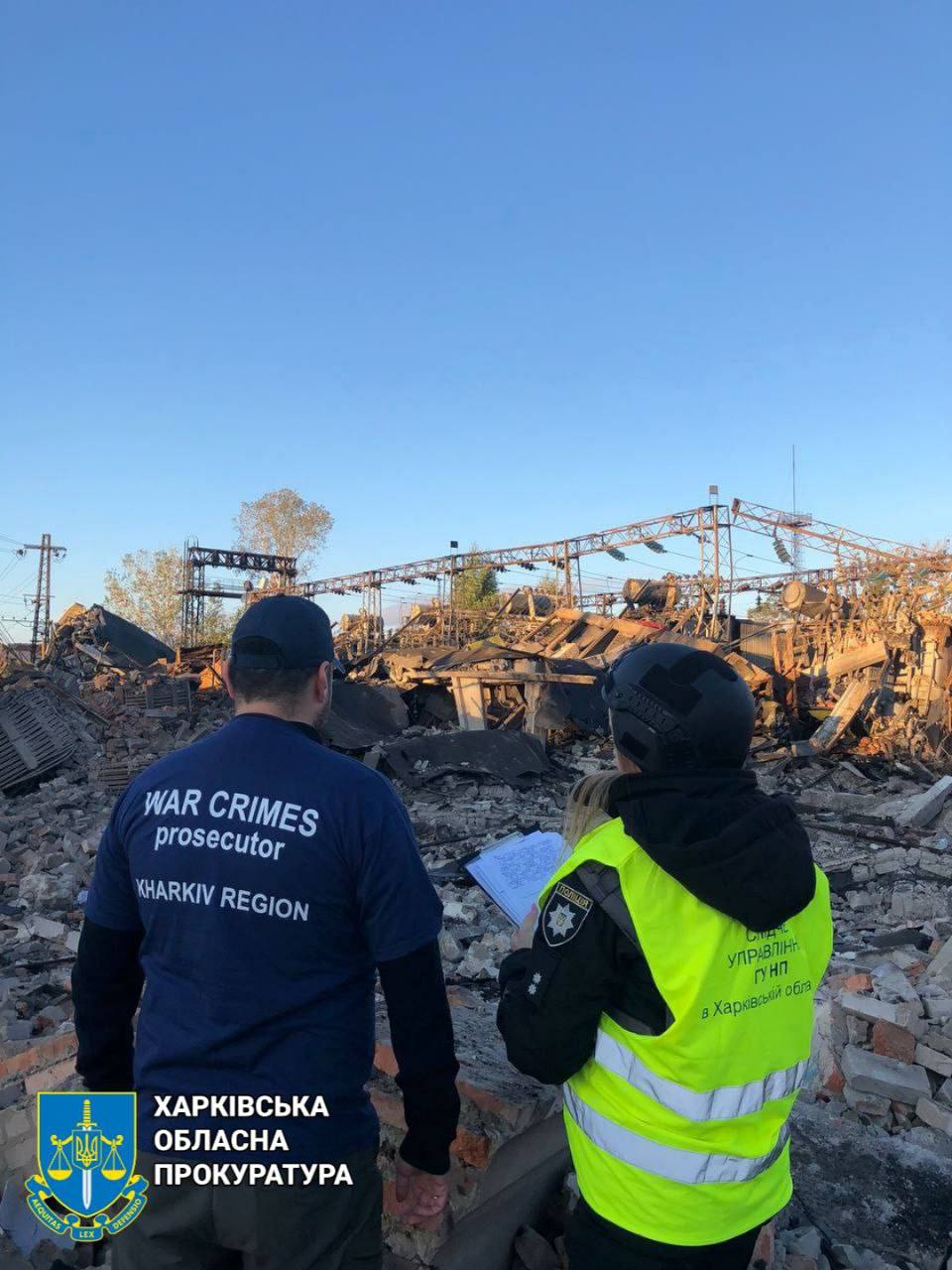 фото последствий ударов по объекту критической инфраструктуры в Харькове