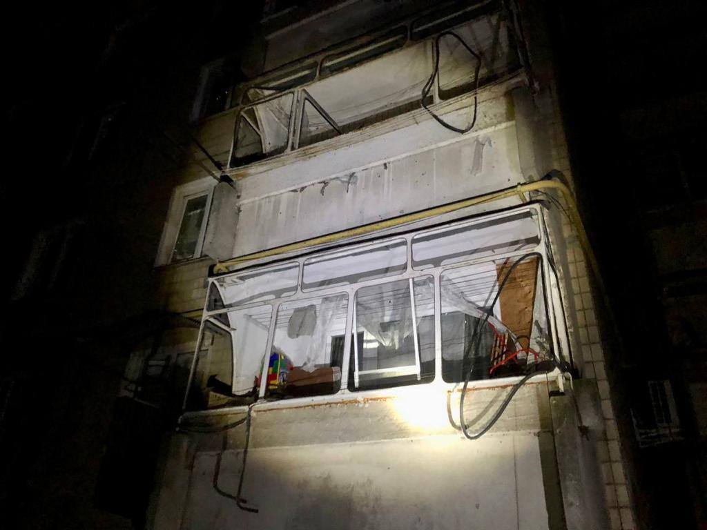 последствия обстрела Никополя