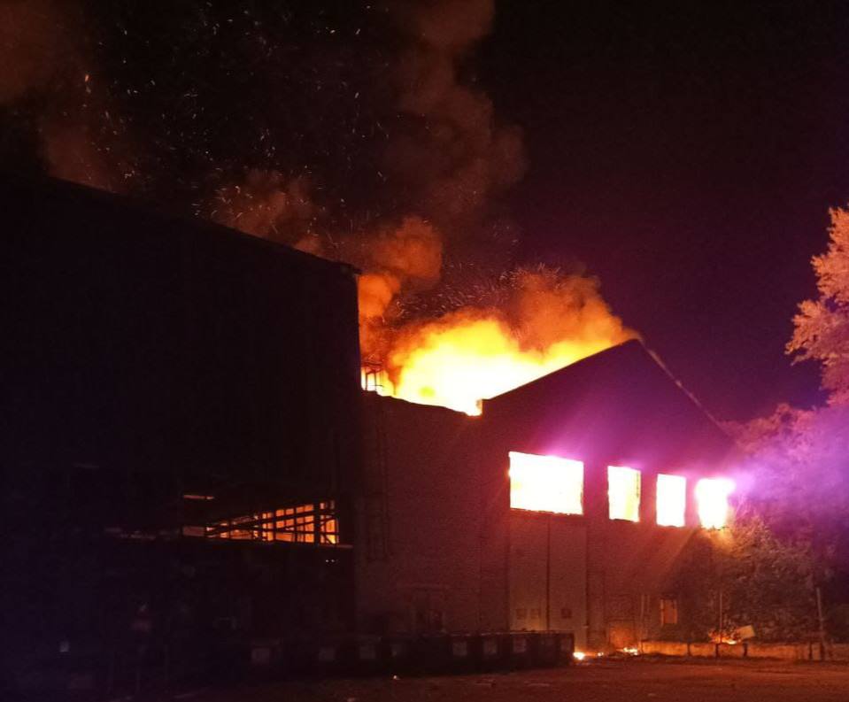 В Краматорске промышленная зона попала под обстрел