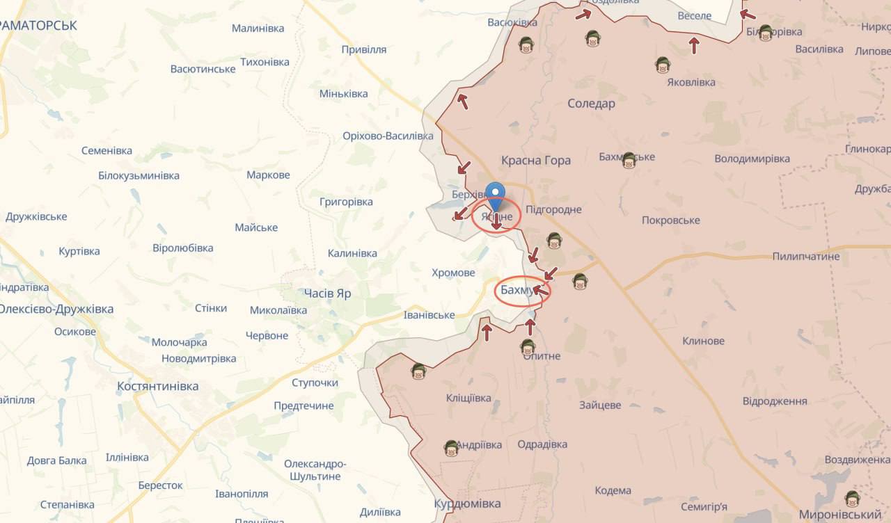 Ягідне на карті