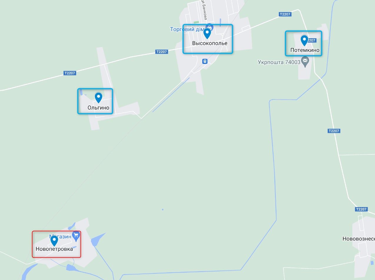 Карта местности