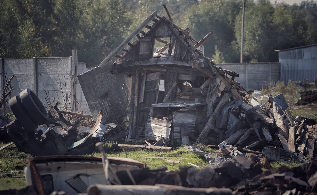 Последствия обстрелов Святогорска