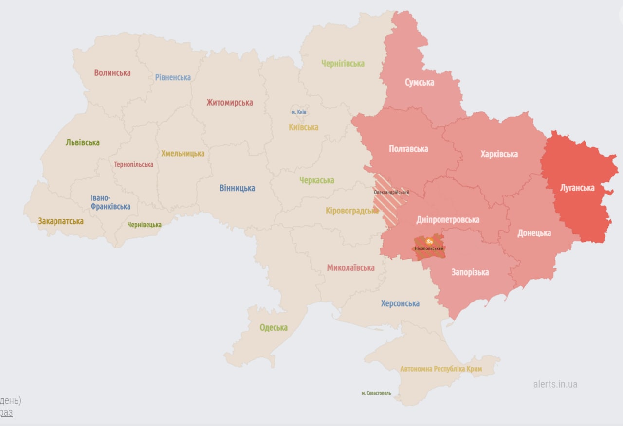 Карта воздушных тревог