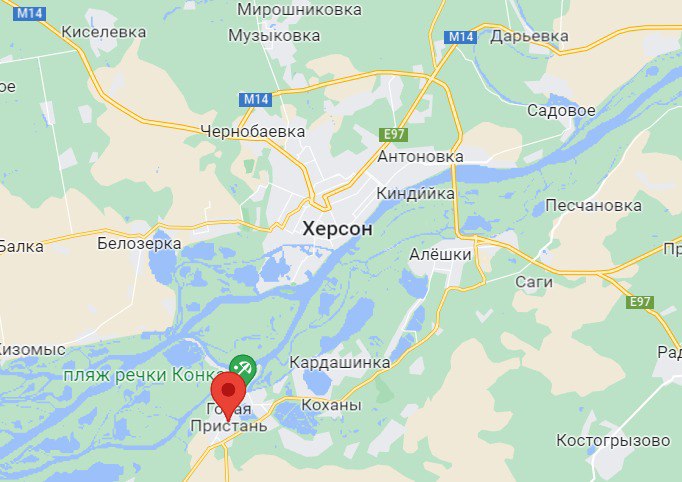 Карта Херсонщины