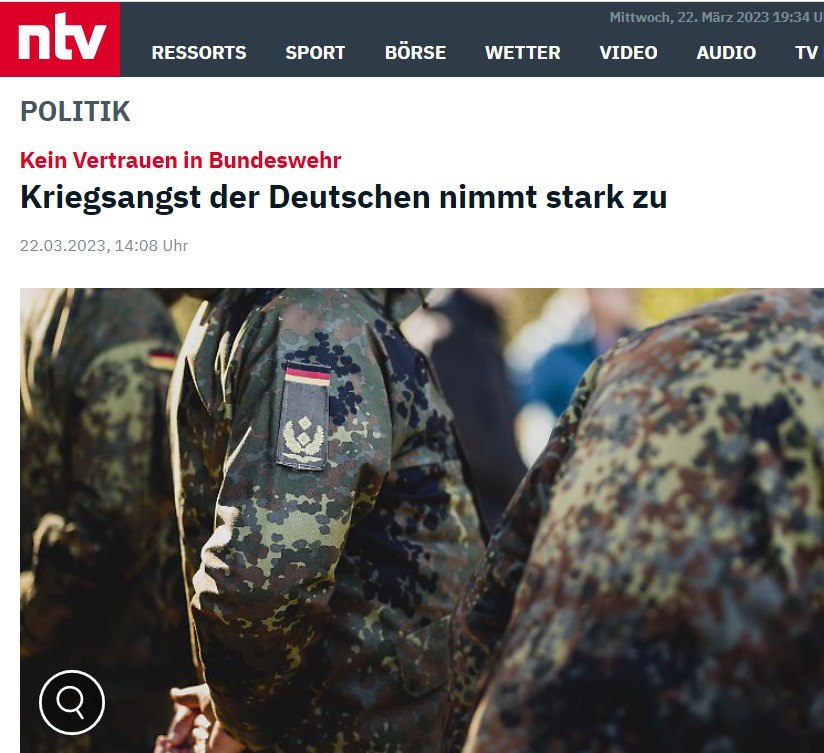 55% немцев боятся, что Германия будет втянута в войну