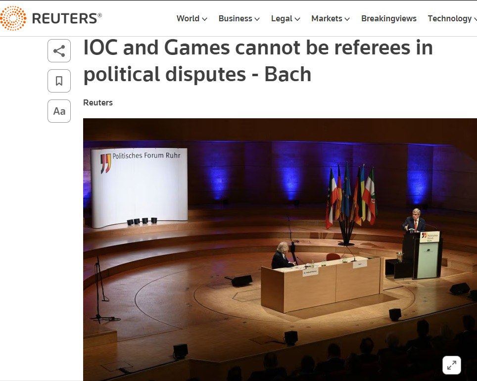 МОК не может быть арбитром в политических спорах