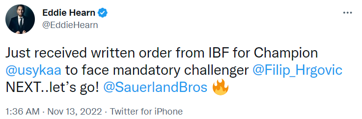 Усик встретится с Хрговичем