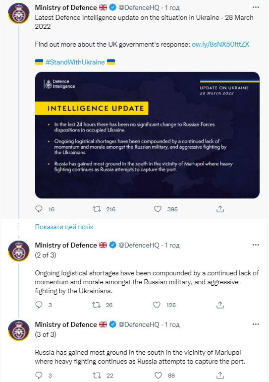 Российские военные теряют моральный дух, но продолжает продвигаться в Мариуполе - британская разведка