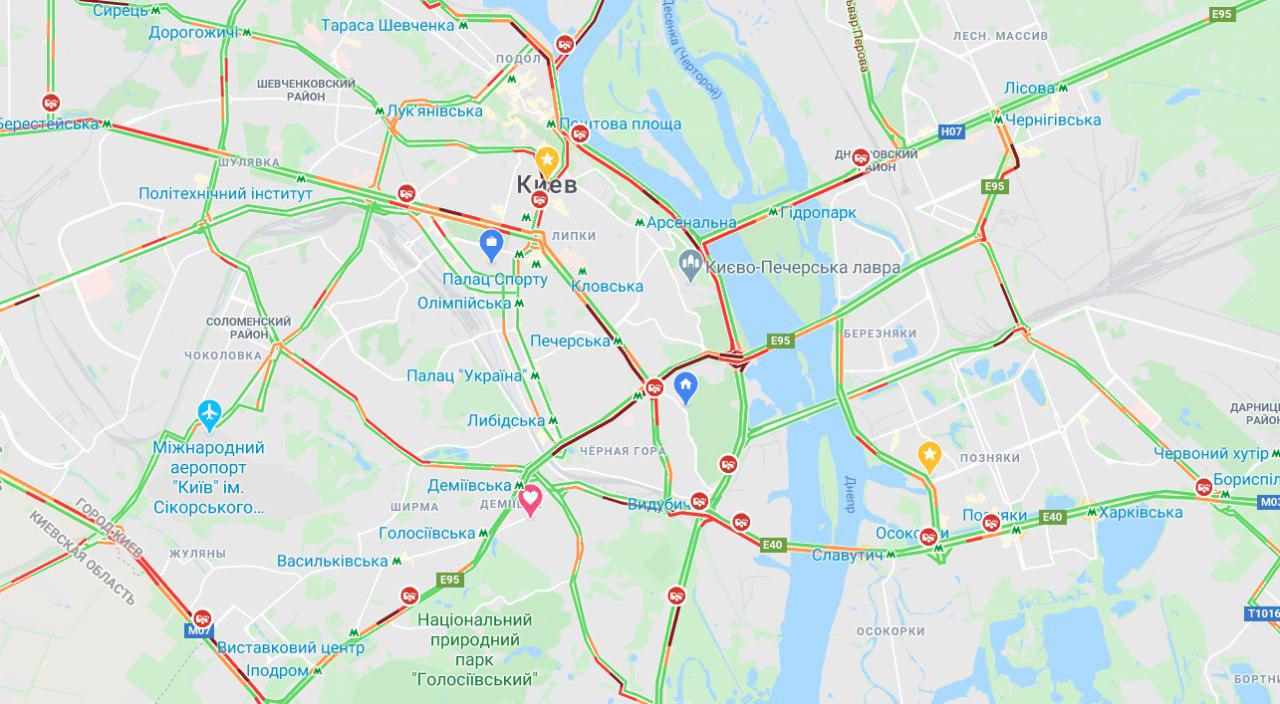 Пробки в Киеве 28 апреля 2020