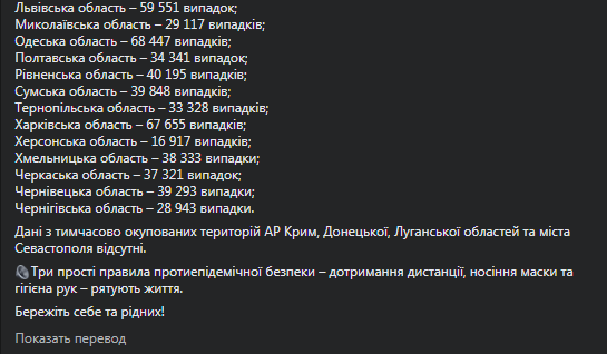 Сколько людей в Украине заразились коронавирусом 26 декабря. Скриншот фейсбук-страницы Степанова