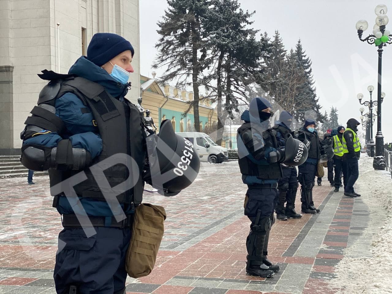 Под Радой готовятся к митингу ФОПов. Фото: Страна