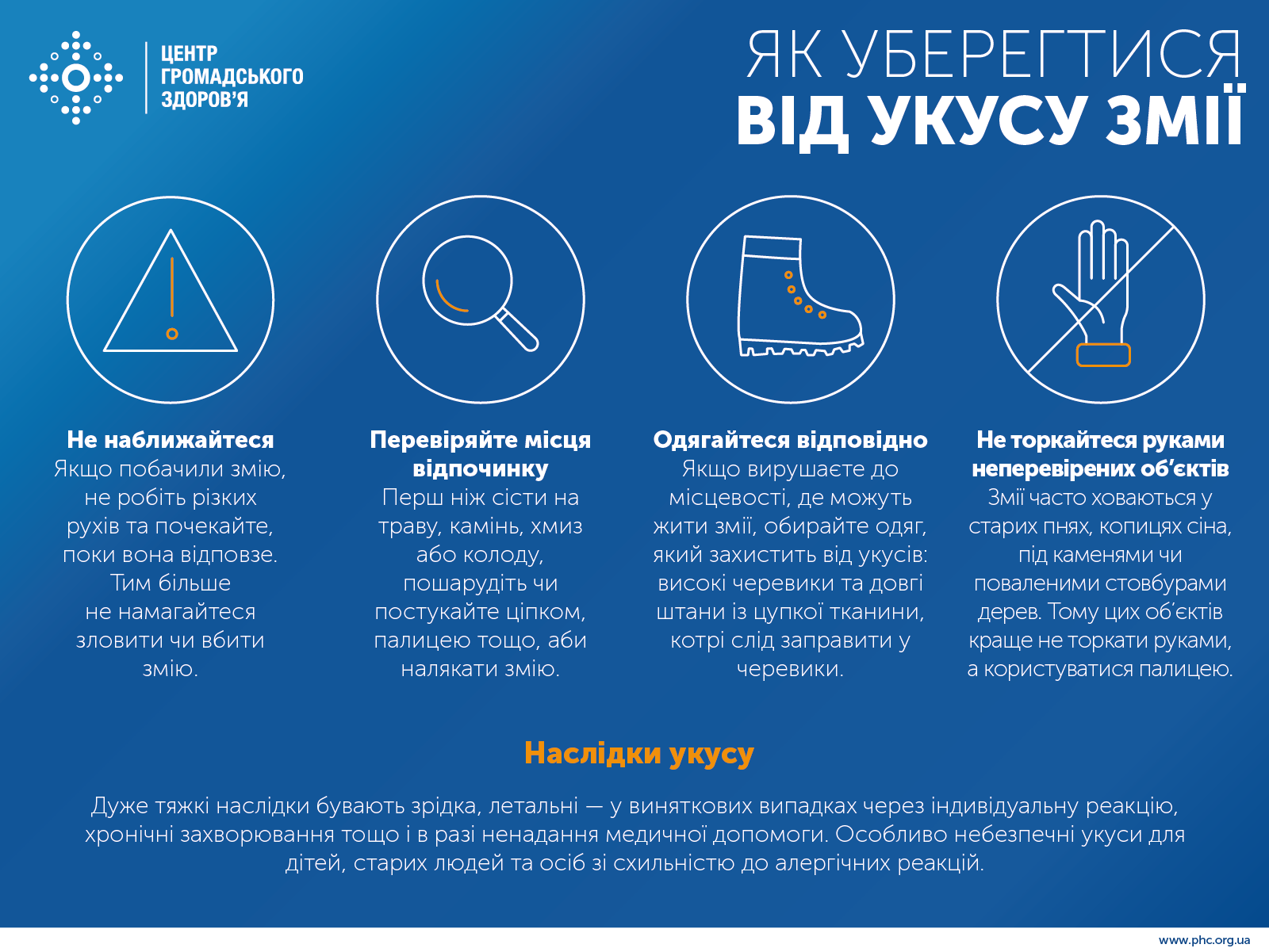 От укуса змей в этом году пострадали 36 человек. ЦОЗ дал рекомендации, как этого избежать. Инфографика: ЦОЗ