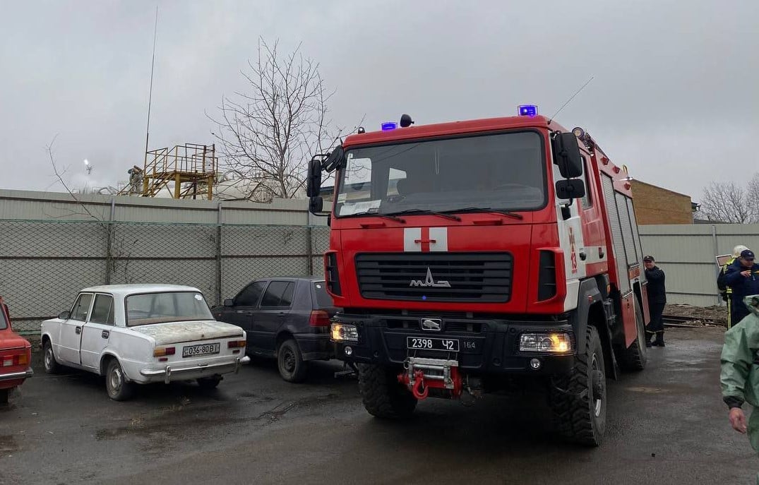 Под Винницей произошла химическая авария. Скриншот из сообщения ГСЧС