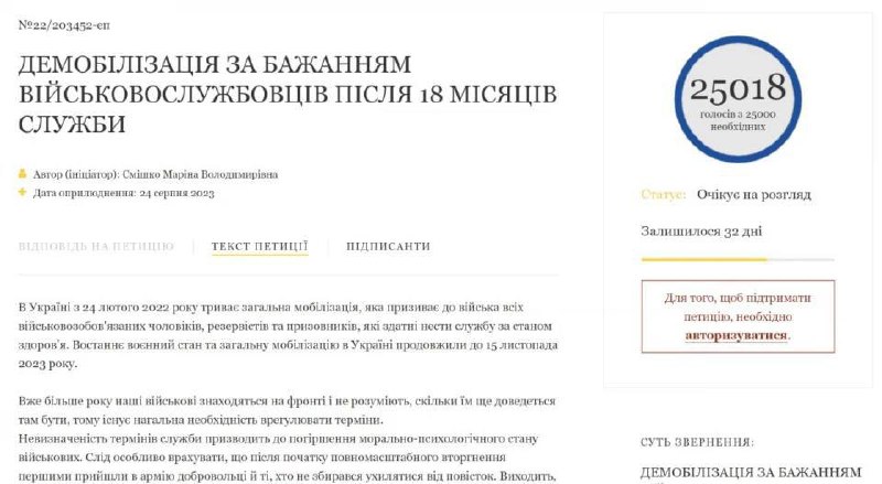 Петиція до Зеленського набрала потрібну кількість голосів