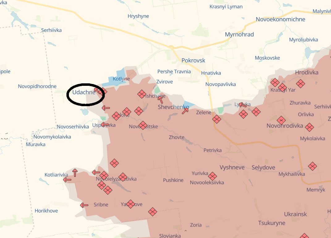 Карта боевых действий (3). Источник - Deep State