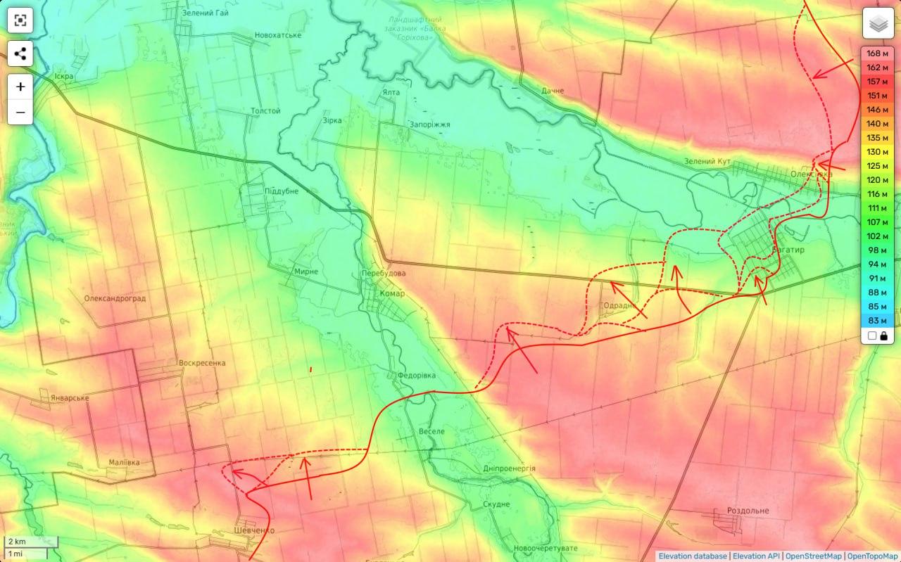 Карта бойових дій (2). Джерело - Телеграм