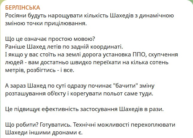 Знімок повідомлення у Телеграм