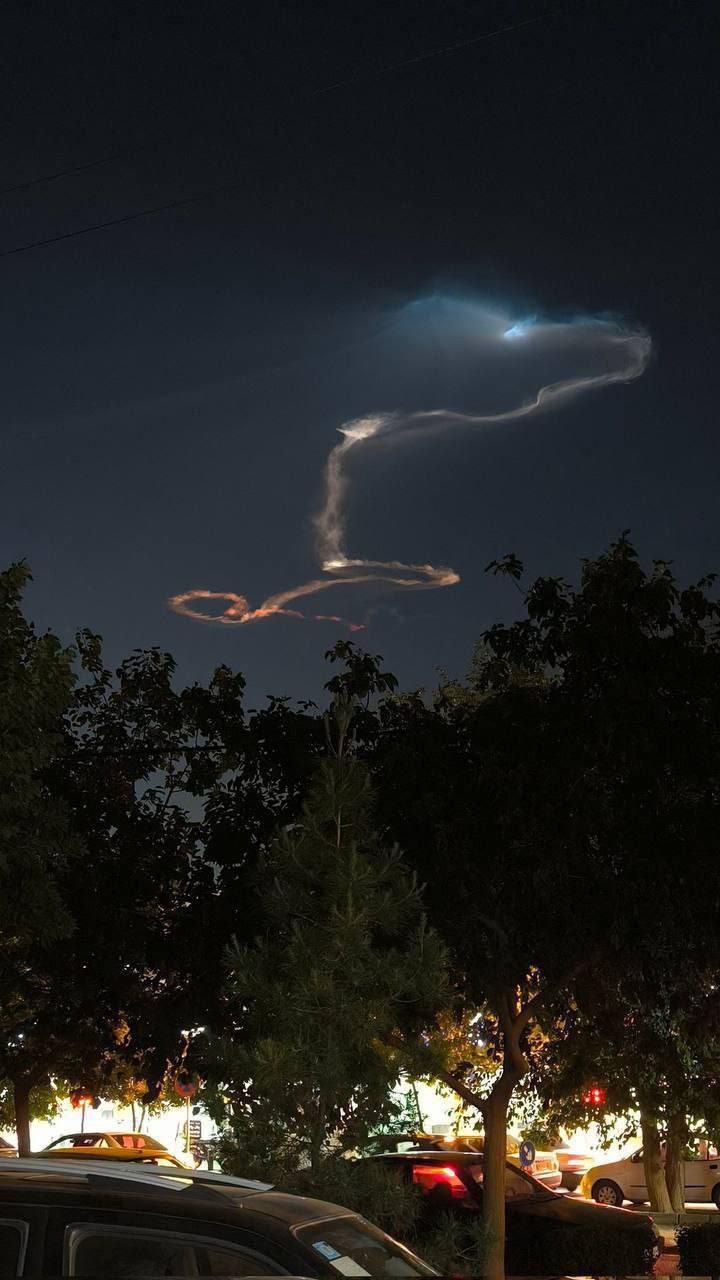 Фото следа в воздухе. Источник - Телеграм