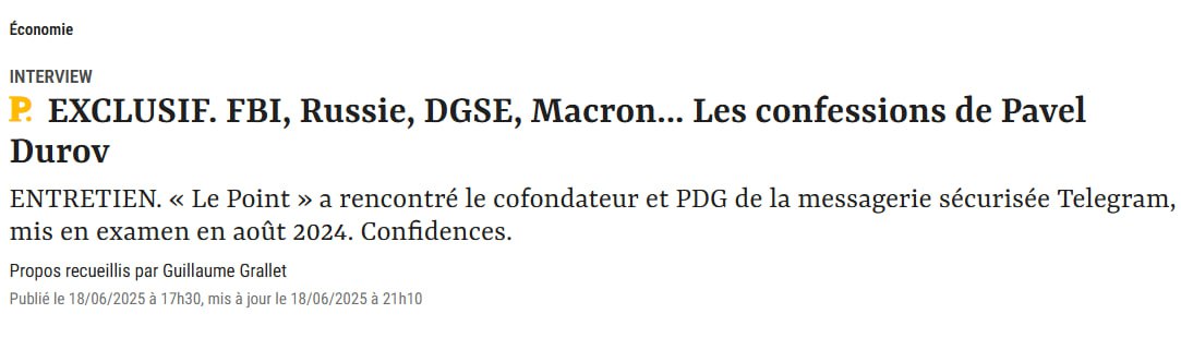 Снимок заголовка на lepoint.fr