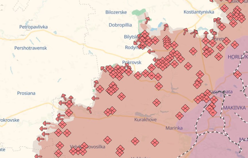 Карта боевых действий. Источник - Телеграм