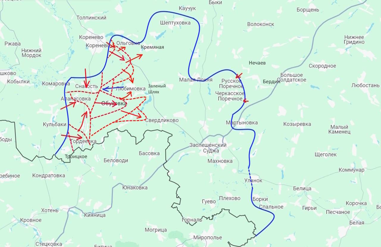 Карта боевых действий (4). Источник - Телеграм