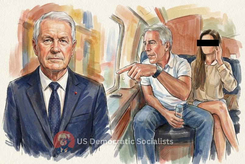 Снимок иллюстрации к сообщению U.S. Democratic Socialists в Фейсбуке – Бывшего премьера Норвегии арестовали после вскрытия его переписки с Эпштейном