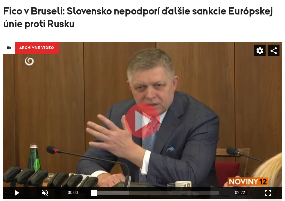 Снимок заголовка на noviny.sk