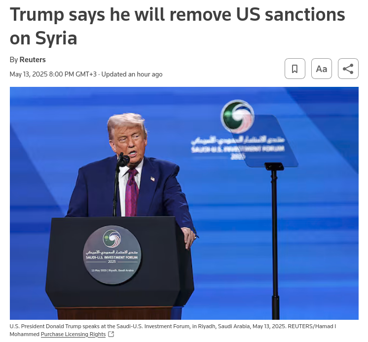 Снимок заголовка на reuters.com