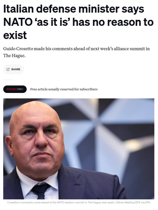 Снимок заголовка на politico.com